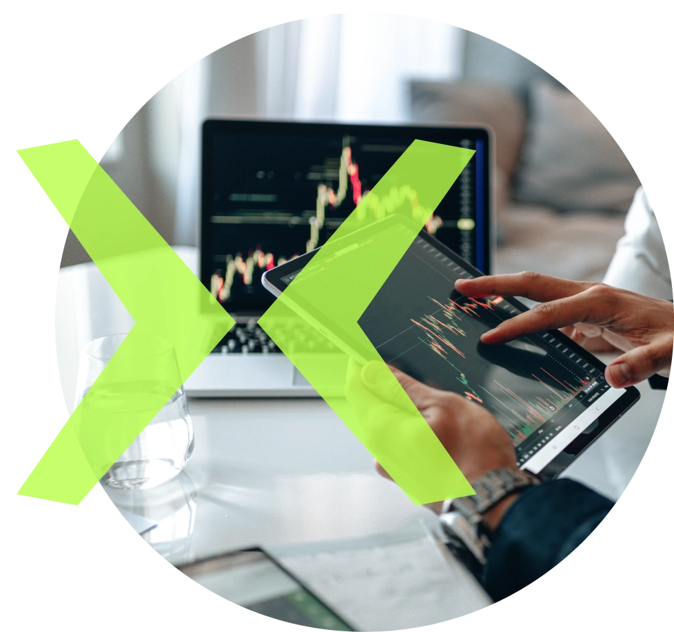 Símbolo circular da Freex Corretora de Câmbio | Produtos e Serviços